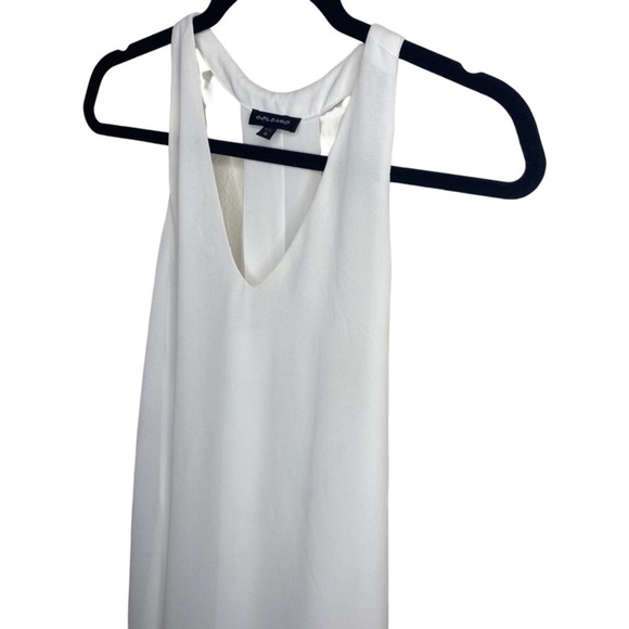 SOLEMIO White Mini Dress with Deep V-neck - Small - Picture 4 of 8
